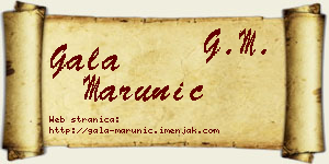 Gala Marunić vizit kartica